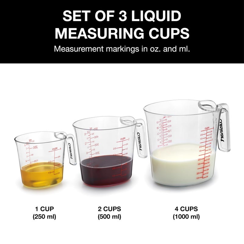 Cuisinart Cuisinart Nesting Liquid Measuring Cups, Clear, 3-Piece, CTG-00-3MC  - Image 2