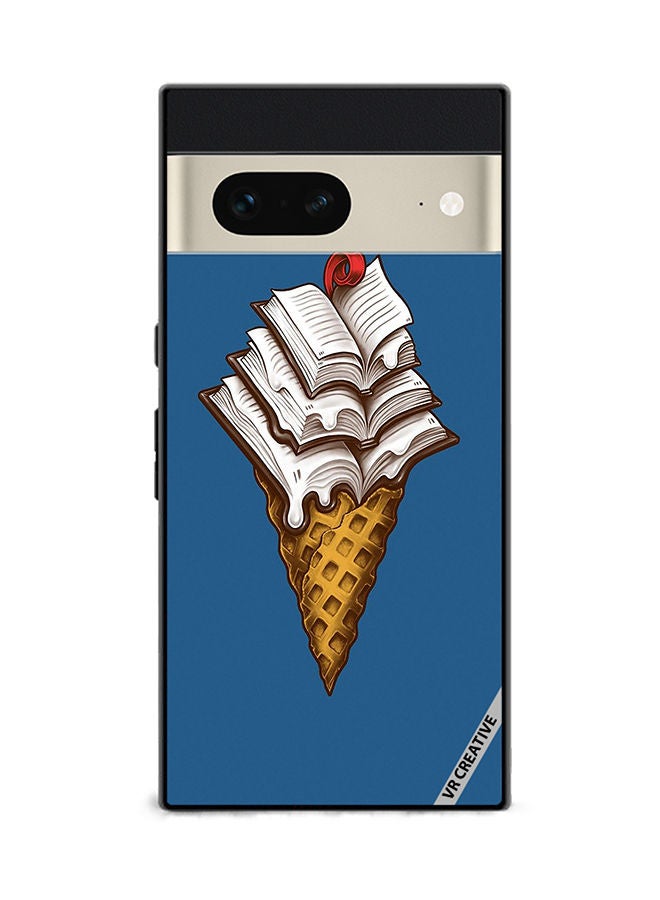 VR CREATIVE Protective Case Cover For Google Pixel 7 Book Icecream Design Multicolour - Image 1