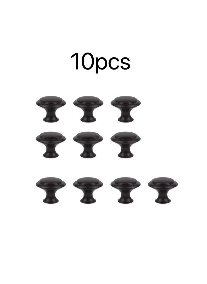 Black Cabinet Knobs, 10 Pcs 1-1/5 inch Kitchen Cabinet Knobs, Kitchen Cabinet Hardware, Black Drawer Knobs, Matte Black Knobs for Cabinets, Cabinet Door Knobs, Drawer Handles with Screws  - Image 1