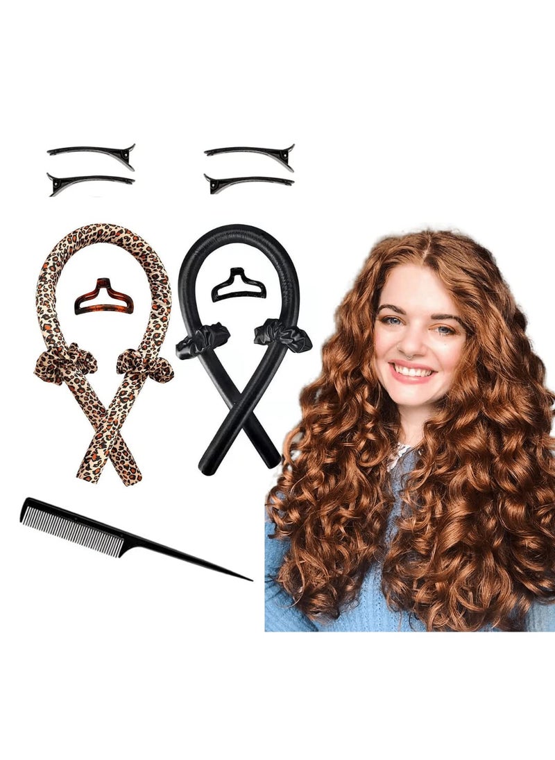 Generic - Heatless Hair Satin Curler Set of 2  Heatless Hair Curlers For Long Hair  Heatless Hair Curler To Sleep In Perfect Curls No Damage No Heat - Image 1