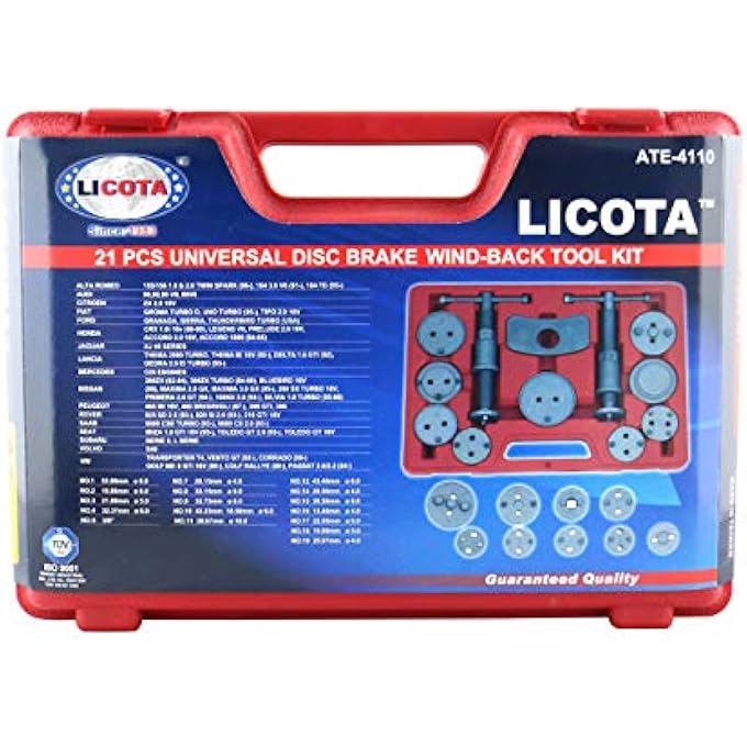 LICOTA 21PCS UNIVERSAL DISC BRAKE WINDBACK TOOL KIT ATE4110 - Image 1