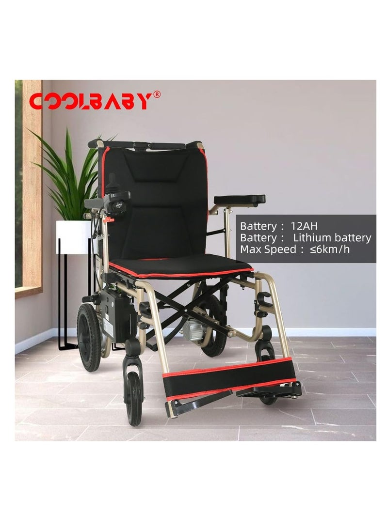 Cool Baby Golden electric chair for the elderly elderly mobility scooter foldable portable electric four-wheeled mobility scooter - Image 2