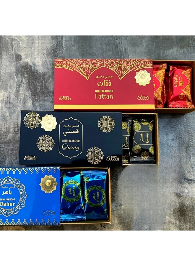 نبيل مجموعة هدايا بخور نبيل ميني الفاخرة، 3 قطع، مجموعة بخور عربي فاخرة، قصتي، فتان وباهر، عطر شرقي يدوم طويلاً للمنزل والمكتب والهدايا - Image 3