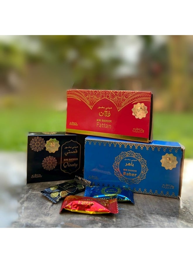 نبيل مجموعة هدايا بخور نبيل ميني الفاخرة، 3 قطع، مجموعة بخور عربي فاخرة، قصتي، فتان وباهر، عطر شرقي يدوم طويلاً للمنزل والمكتب والهدايا - Image 4