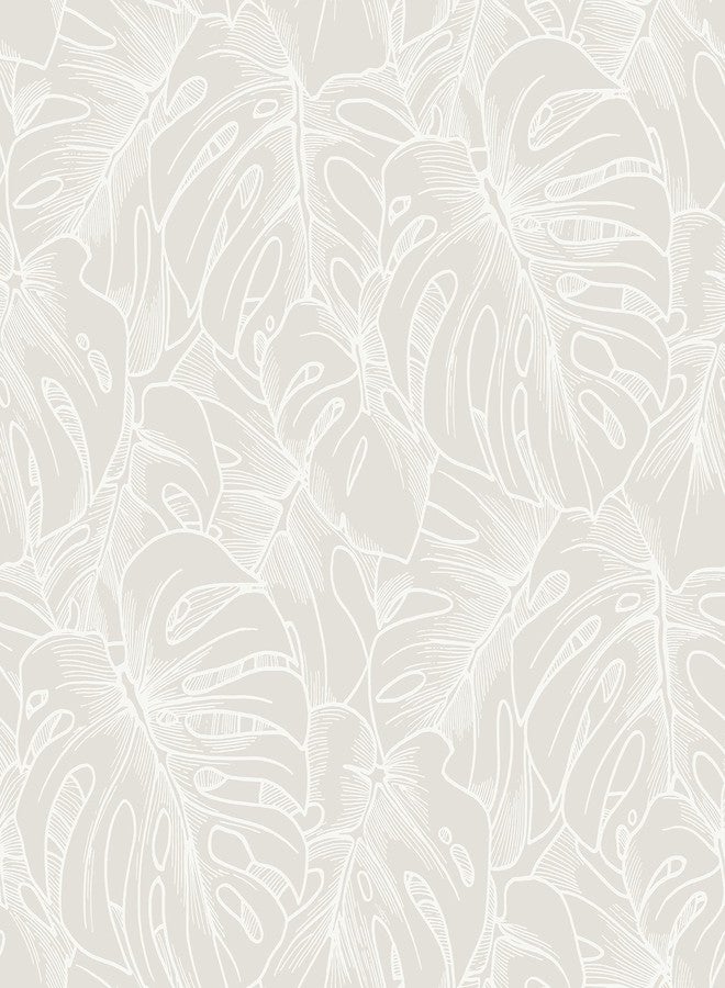 NuWallpaper x Scott Living White Borneo Peel and Stick Wallpaper, SLS3976 - Image 1