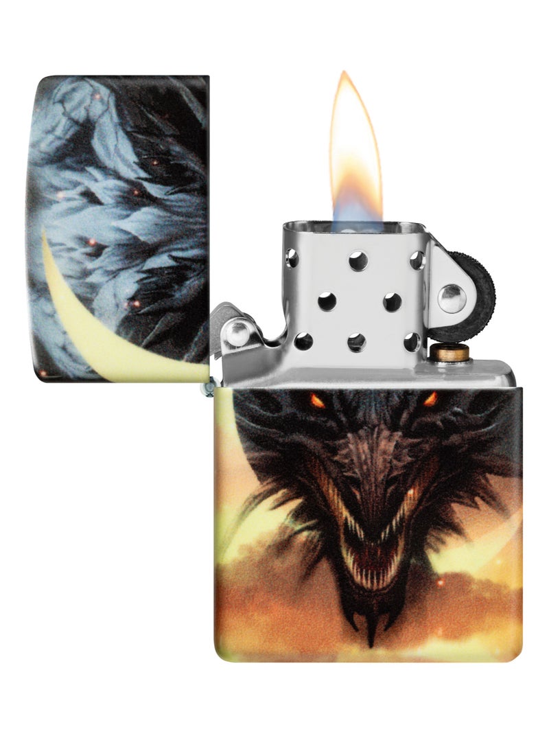 Zippo 48934 49193 ولاعة مقاومة للرياح بتصميم تنين يتوهج في الظلام - Image 3