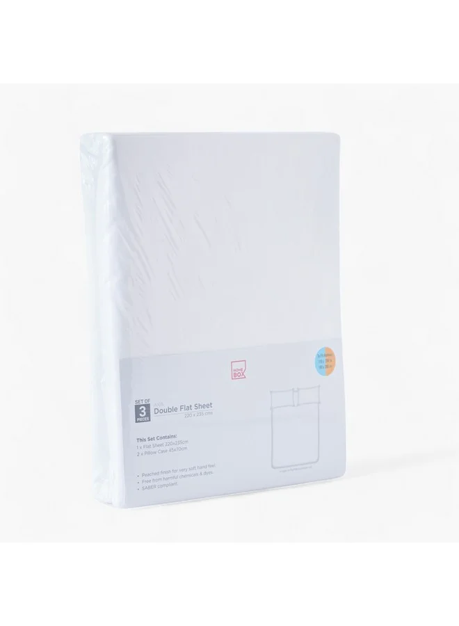 Home Box Axis 3-Piece Double Flat Sheet Set 220 x 235 cm