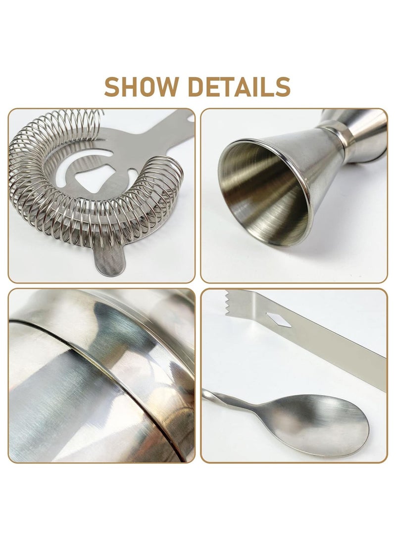 BLOOMING TIME Cocktail Shaker Set – Stainless Steel Professional Mixing Tools for Home and Bar Use  - Image 4