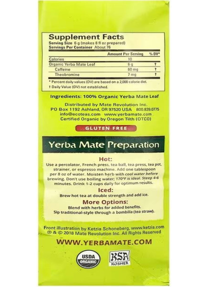 ECOTEAS Yerba Mate Pure Leaf, Unsmoked, Green Energy, 16 oz - Image 2