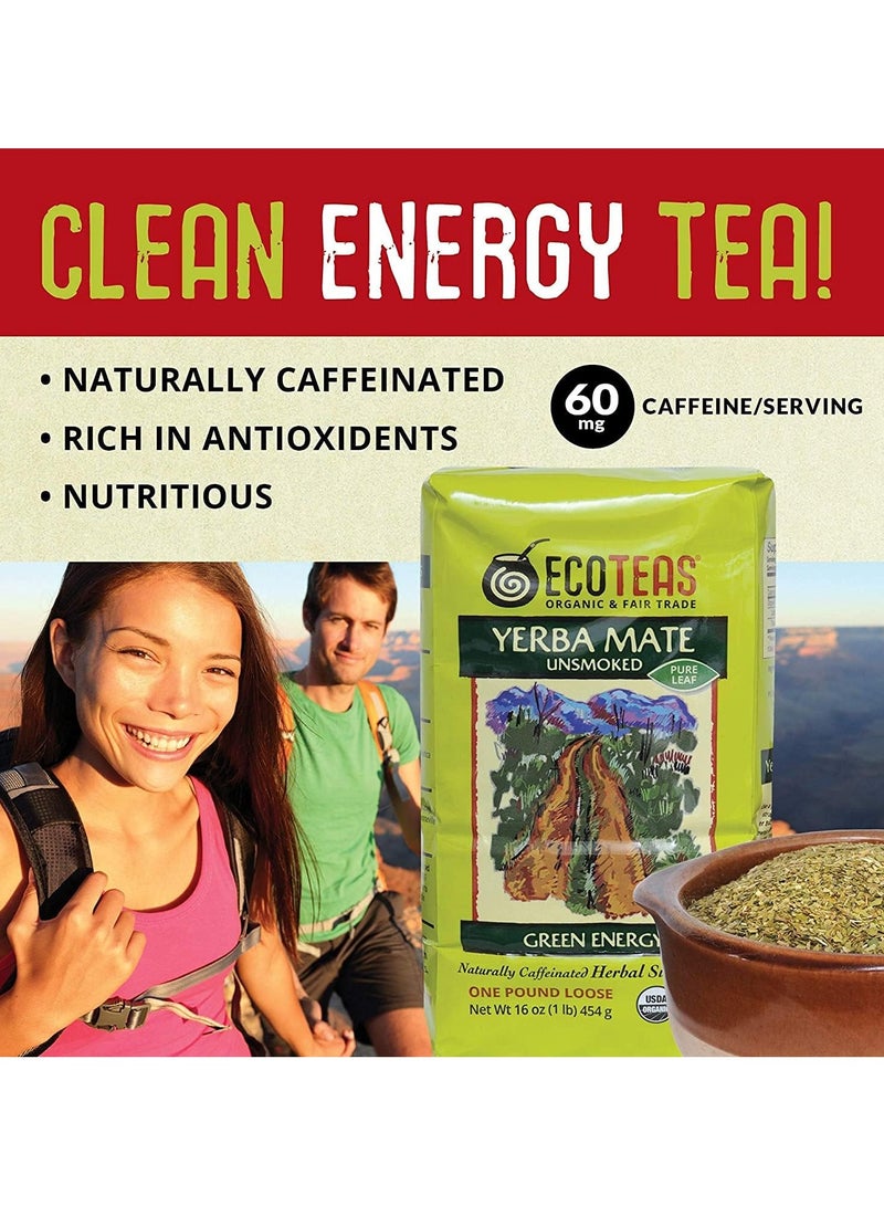ECOTEAS Yerba Mate Pure Leaf, Unsmoked, Green Energy, 16 oz - Image 4