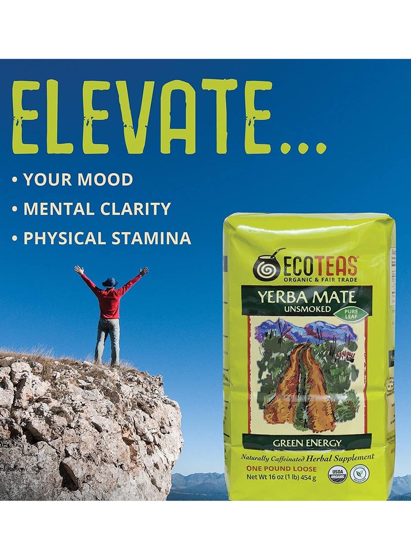 ECOTEAS Yerba Mate Pure Leaf, Unsmoked, Green Energy, 16 oz - Image 5