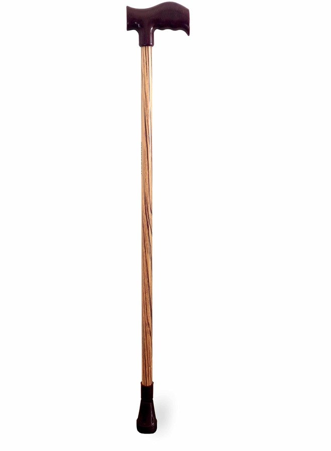 AmbiTech Premium MS Height Adjustable Single Walking Stick with| Wooden Finish |Made in India - Image 1