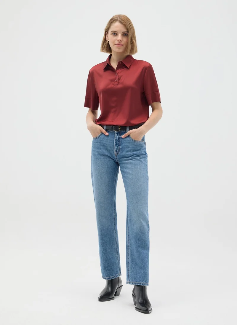 Ovs RED SATIN REGULAR FIT SHIRT