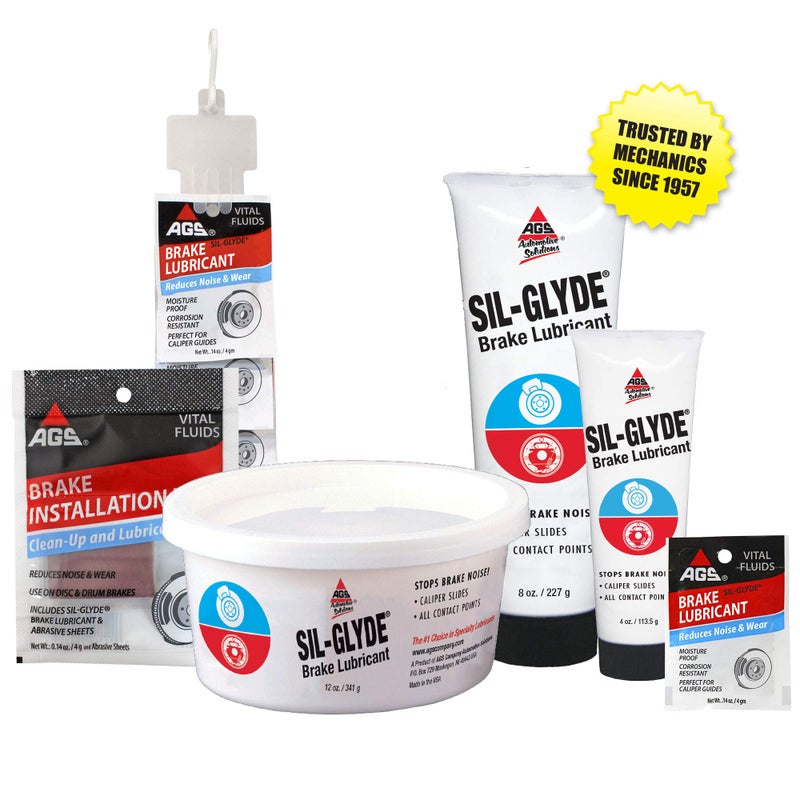 AGS Automotive Solutions SIL-Glyde 12 oz Tub Silicone Based Brake Assembly Lubricant for Eliminating Disc Brake Squeal - Moisture Proof, Heat Resistant, Rust and Corrosion Protector - Image 4
