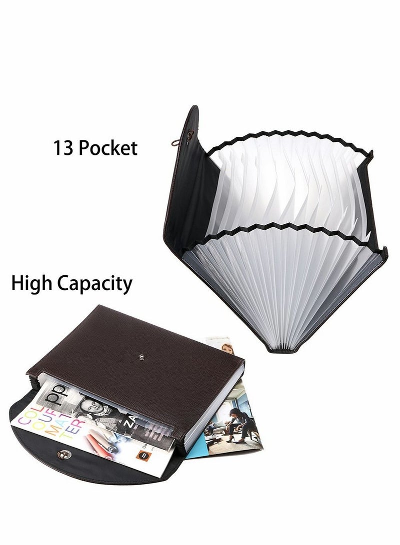 PU Leather A4 Expanding Folder File Organisers - Image 2