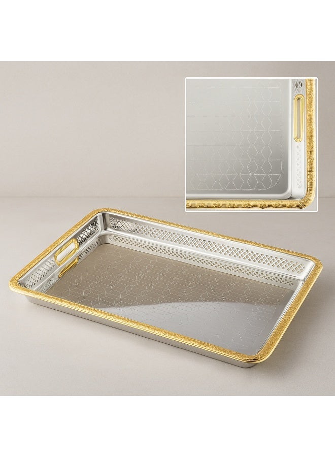 Bin Shihon ✨ Luxury Serving Tray – 40×29 cm with an Elegant Golden Touch! ✨ - Image 1