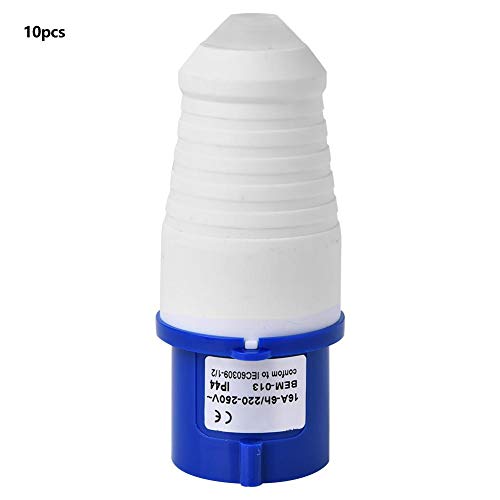 Thincol Industrial Socket Connector, 3 Pin Power Industrial Circular Connector, BEM-013 10Pcs IP44 Waterproof Plug 16A 220-250V, Flame Retardant - Image 4