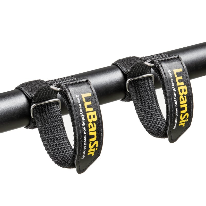 LuBanSir 4 Pack Shovel Holder for Roof Rack, 12" Adjustable Hook and Loop Straps for Mounting Tools and Equipment 0.86â€ to 2â€ in Diameter - Image 1