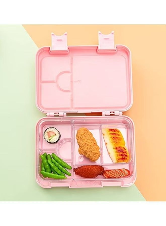Arabest Lunch Box Kids With Lunch Box Bag, Bento Box Adult Lunch Box, 4/6 Compartment Bento Lunch Box, Food Containers for School/Work/Travel/Picnic, Leak-Proof, Reusable ,BPA-Free ,Microwave Dishwasher (pink) - Image 5