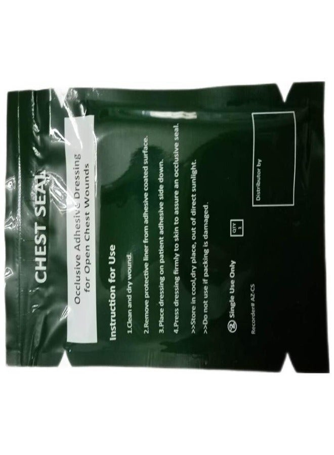 Generic 2 Pack Chest Seal Training Protection Rescue First Aid Equipment Hydrocolloid Dressing Hydrogel Chest Seal High Performance Occlusive Dressing for Trauma Wounds - Image 2