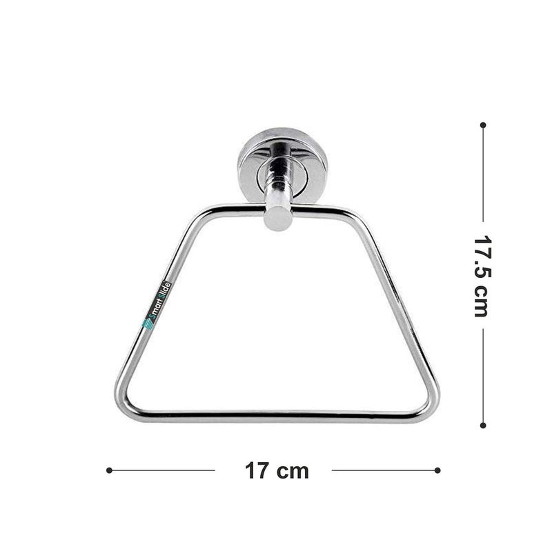 SmartSlide SmarSlide Stainless Steel Triangle Napkin Ring Towel Bar Towel Holder Towel Ring Bathroom Accessories Towel Rod for Bathroom Kitchen Nickel Chrome - Image 2