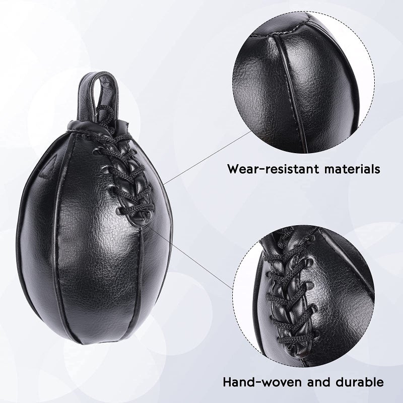 INNOLIFE Boxing Slip Bag, Boxing Dodge Hide Speed Bag Maize Ball Leather Ball for Reflex Training, Boxing, Kickboxing, MMA Pendulum Training Without Filler - Image 5