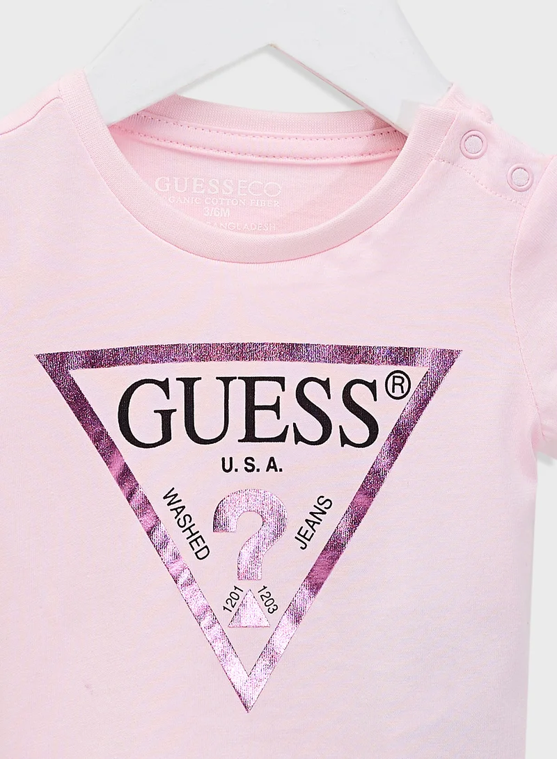 GUESS Kids Logo Crew Neck T-Shirt