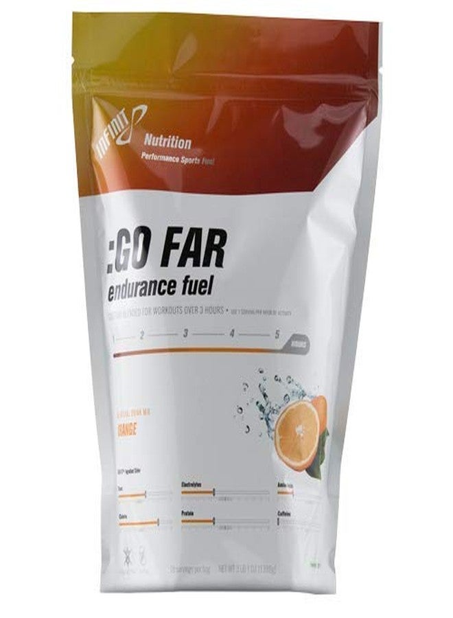 INFINIT Nutrition GO FAR Orange - The only All-in-one Endurance Hydration Drink with Protein 280 Calories Per Serving & Electrolytes - No Gels, Pills or Bars Needed 100% All-Natural & no Added Colors - Image 1