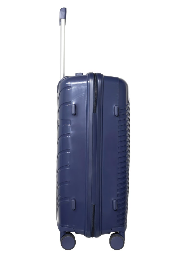 KTMC 3-Piece Polypropylene Luggage Set 20/24/28 inches Carry-On and Checked Suitcases, Navy Blue H-8882 - Image 5