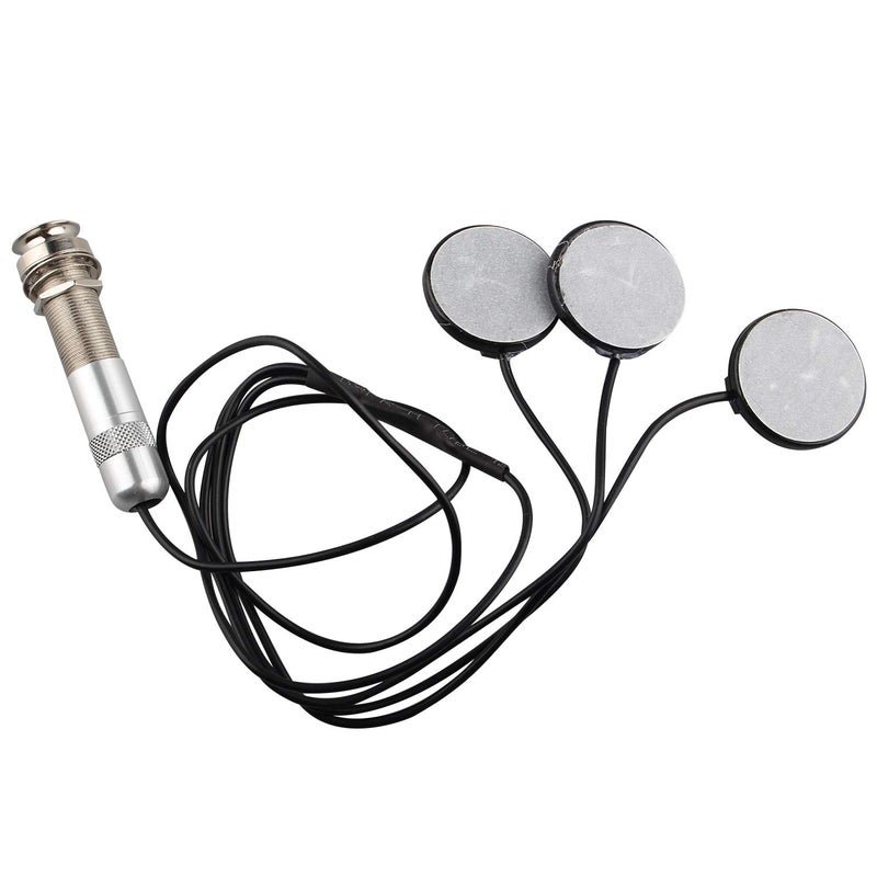 Futheda Self-adhesive Pickup Piezo Jack Disc 3 - Transducer Microphone for Acoustic Guitar Ukulele Mandolin Banjo Violin String Instruments Universal - Image 2