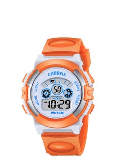 Coobos 2PCS Children's Waterproof Rubber Digital Watch Blue/Orange  - Image 4