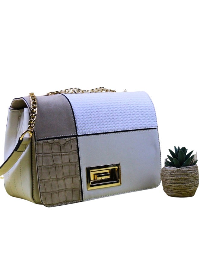 حقيبة ماسنجر كروكوديل وسلسلة -بيج
