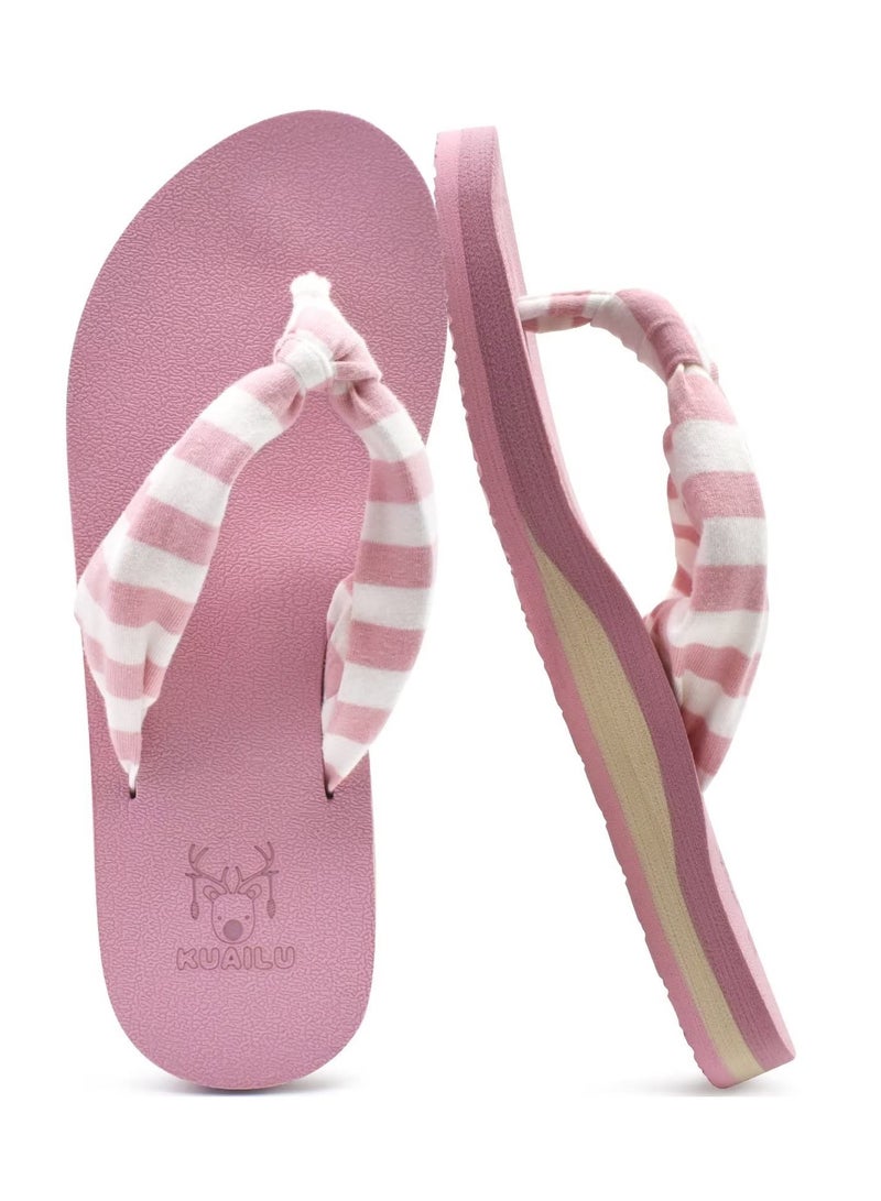 Flip Flops for Women with Arch Support Yoga Mat Comfortable Summer Beach Walking Thong Cushion Sandals Slip On Indoor Outdoor  - Image 1
