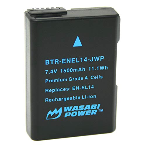 Wasabi Power Battery for Nikon EN-EL14, EN-EL14a and Nikon Coolpix P7000, P7100, P7700, P7800, D3100, D3200, D3300, D5100, D5200, D5300, Df - Image 1