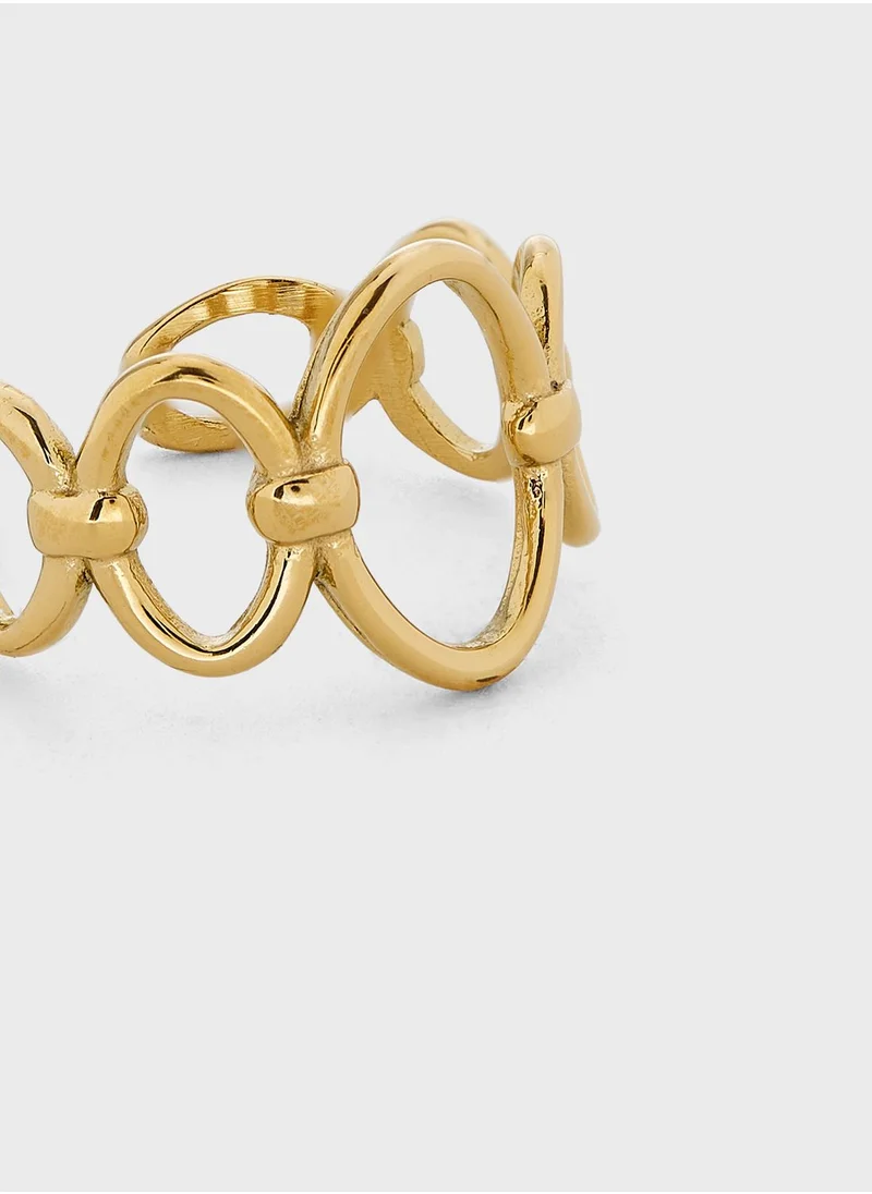 Lady Mauve Adele Open Oval Design Ring
