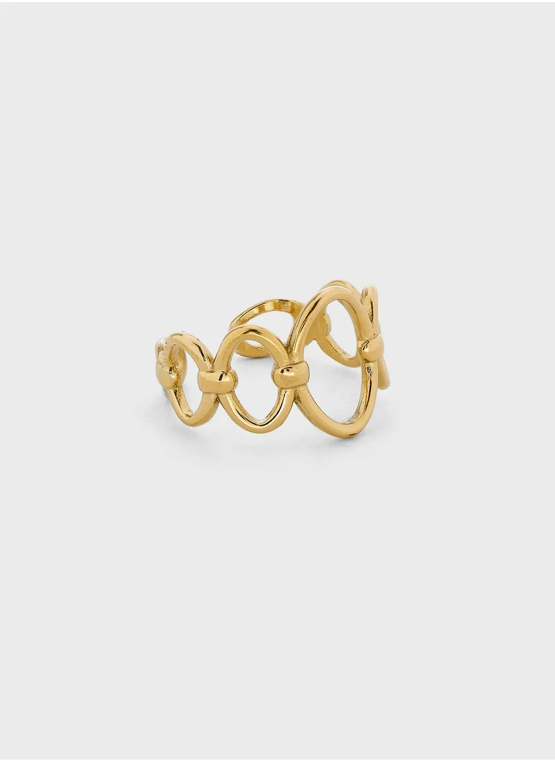 Lady Mauve Adele Open Oval Design Ring