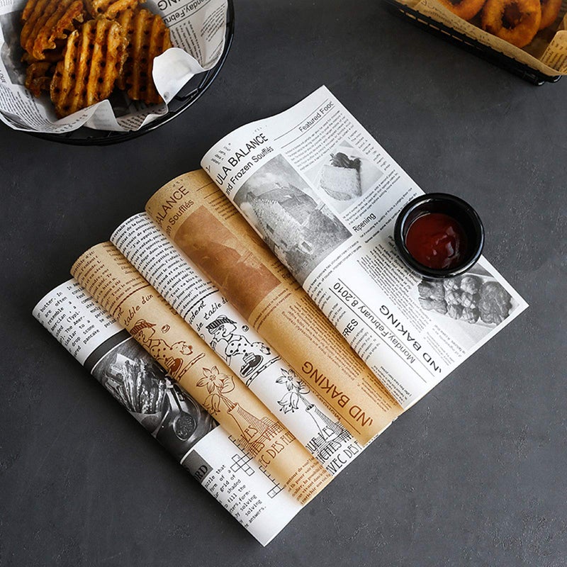 YBB YBB 100Pcs Deli Wax Paper Sheets for Food Basket Liners Food Picnic Paper Sheets Greaseproof Deli Wrapping Sheets 10 x 10 Inch