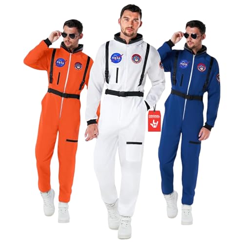 Morph Astronaut Costume Adult, Blue Space Suit Men, Mens Halloween Costume Astronaut Suits, Nasa Costumes Adult, X-Large - Image 1