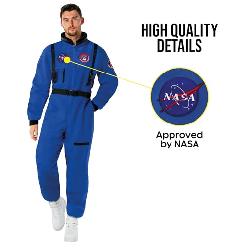 Morph Astronaut Costume Adult, Blue Space Suit Men, Mens Halloween Costume Astronaut Suits, Nasa Costumes Adult, X-Large - Image 4
