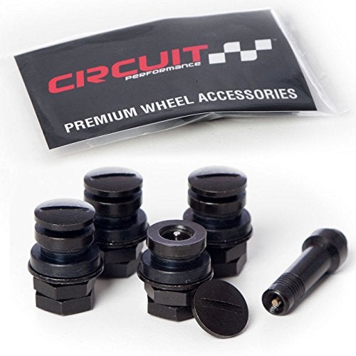Circuit Performance Black Bolt-in Flush Mount Valve Stems (Set of 4) - Image 1