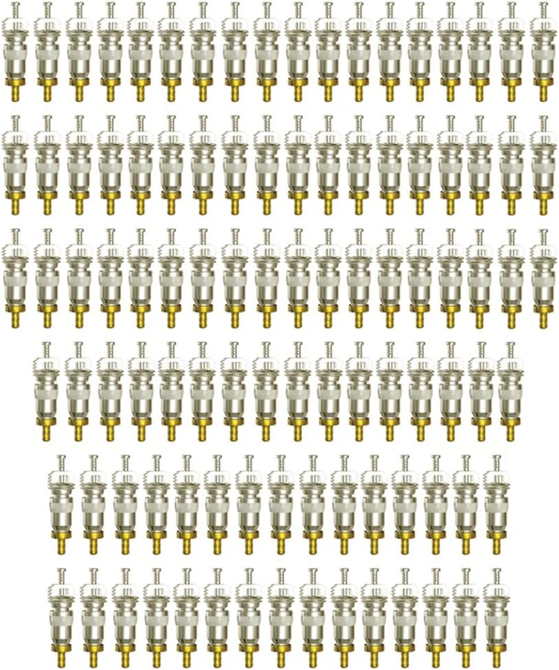 TopHomer Valve Core 100pcs Schrader Copper Valve Stem Core Repair Tool Household Air Conditioner Replacement Parts - Image 1