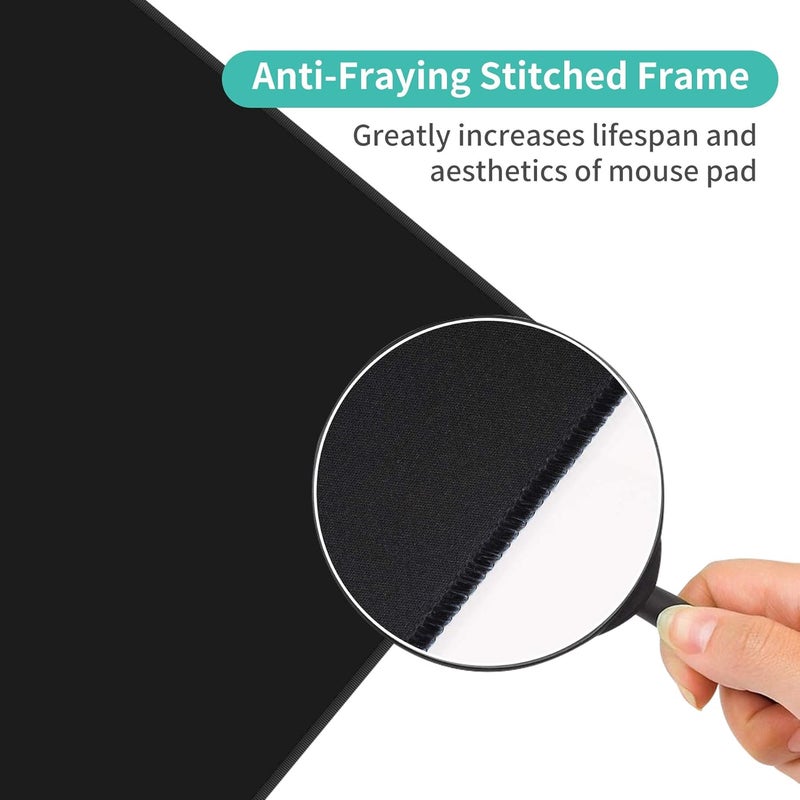 Dynippy Thin Extended Gaming Mouse Pad （31.5 * 11.8 * 0.08 inch） with Stitched Edges Large Mousepad Long XXL Keyboard and Mouse pad Desk Mat for Gaming Office & Home - Galaxy Nebula Space - Image 4