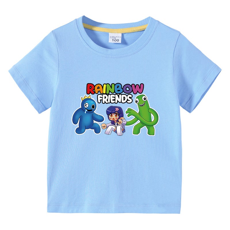 2023 New Children'S Clothing Korean-Style Children'S Summer Short-Sleeved T-Shirt Boys Girls Baby Half-Sleeved T-Shirt Top Cotton - Image 3