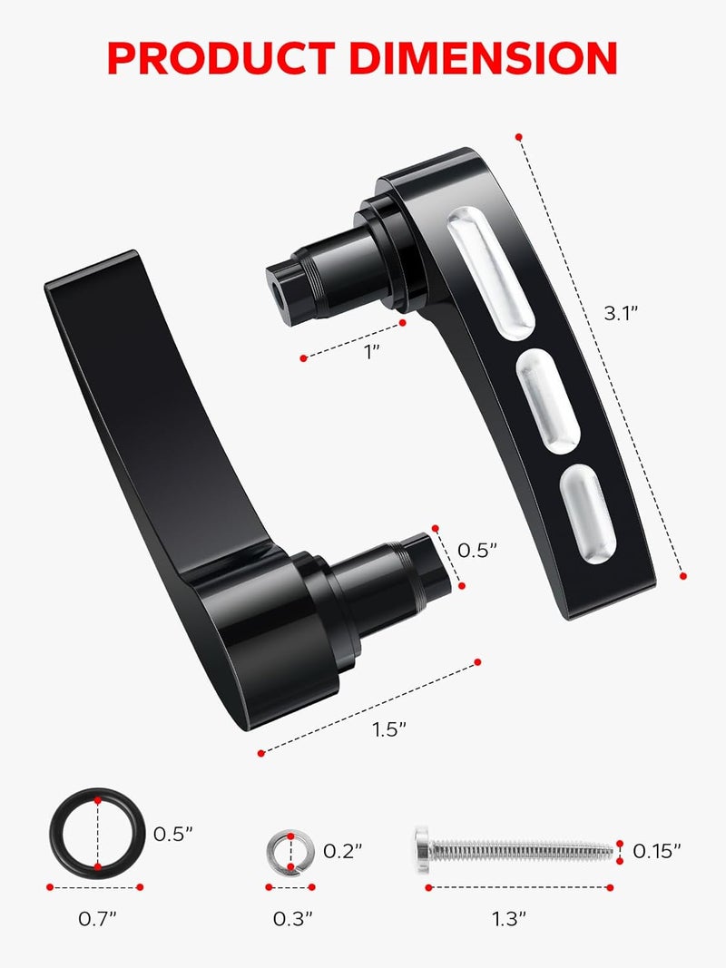 Amazicha Black Saddlebag Latch Kit for Harley Davidson Touring Models 2014-2024 - Image 2