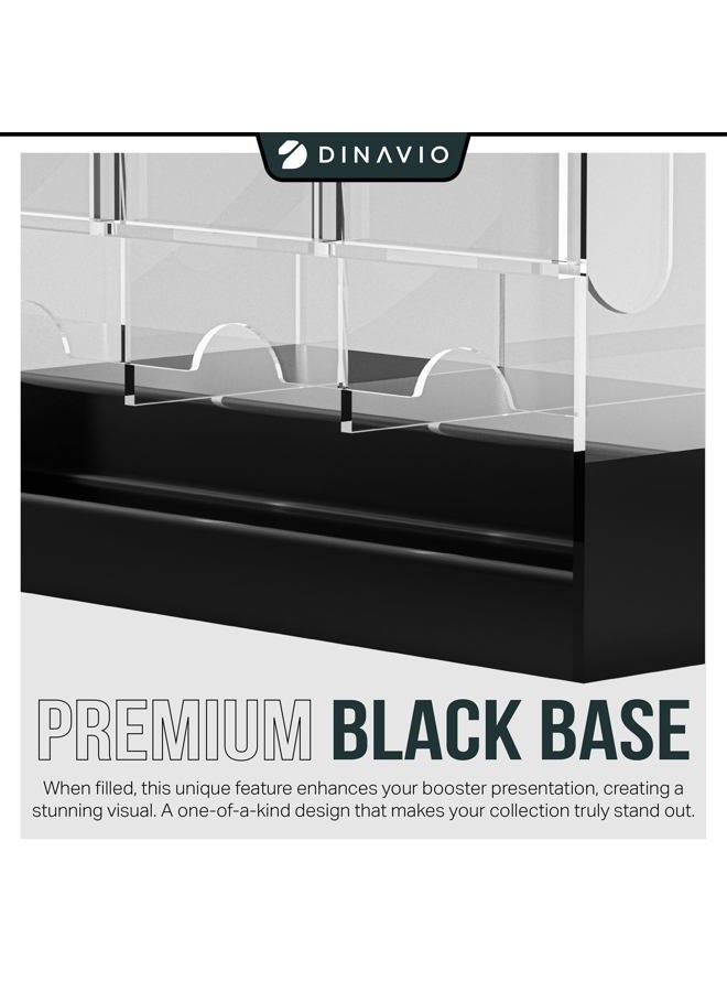 Dinavio Crafthouse 6-Slot Booster Pack Dispenser with Black Base - Fits 240 Booster Packs for Dispensing - Compatible with TCG Trading Card Boosters and Sports Card Boosters - 4mm Acrylic Stackable - Image 3