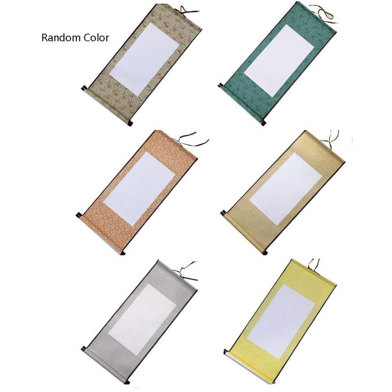 Echaprey 6pcs Blank Mounting Hanging Wall Scrolls Set for Kanji, Sumi and Chinese Calligraphy - Image 3