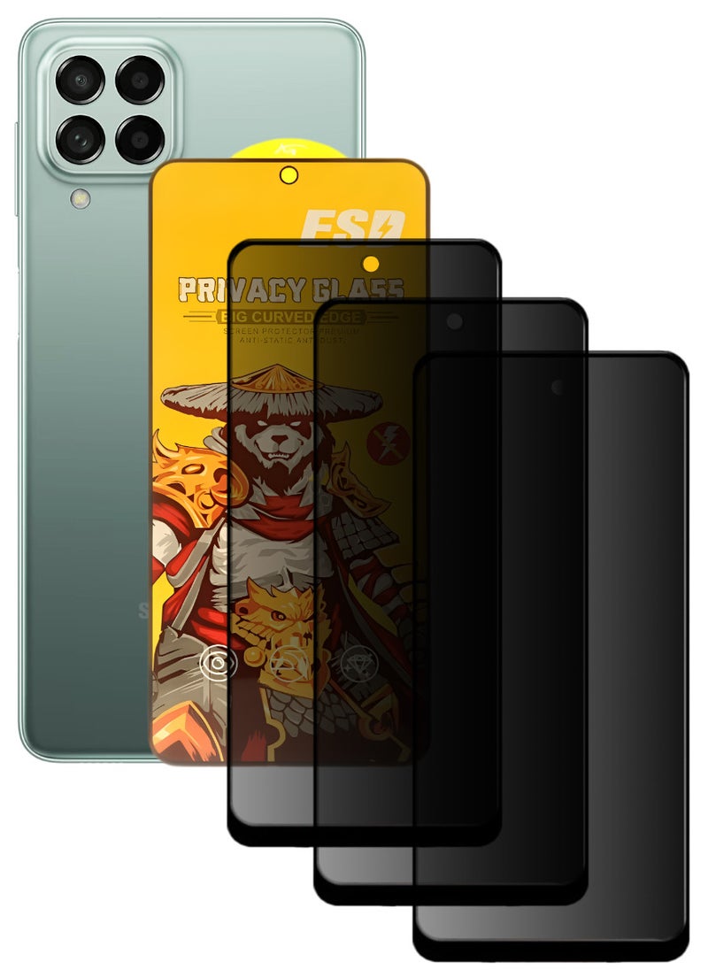 ESD 3 Pieces Tempered Dustproof Privacy Glass Screen Protector Compatible For Samsung Galaxy M53 5G - Image 1