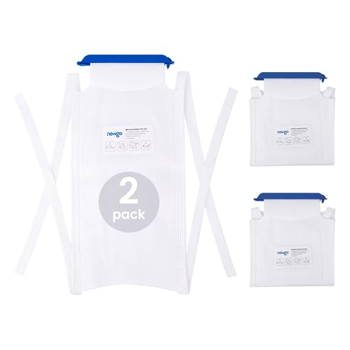 NEWGO Refillable Ice Bags with Clamp Closure Pack of 2 Large 7 X 46 Reusable Easy Filling Hospital Ice Pack with Soft Outer Covering and Leak Resistant Inner Layer - Image 1