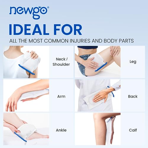 NEWGO Refillable Ice Bags with Clamp Closure Pack of 2 Large 7 X 46 Reusable Easy Filling Hospital Ice Pack with Soft Outer Covering and Leak Resistant Inner Layer - Image 3