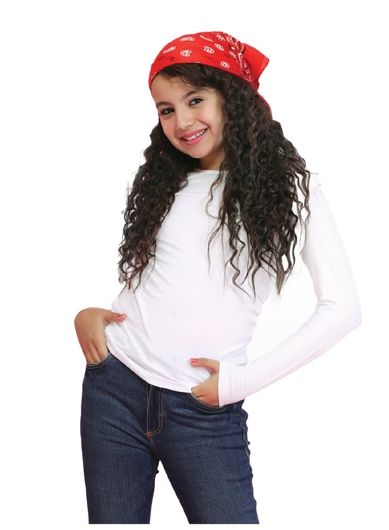 جولد كراون بدي قطن كم طويل حوض للبنات - ابيض - Image 1